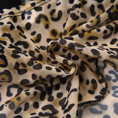 Top de tirantes con encaje y estampado de leopardo