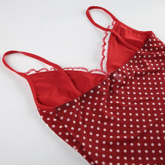 Retro Polka Dot Sheer Camisole