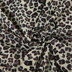 Blusa con lazo en la parte delantera y estampado de leopardo