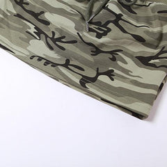 Camouflage Print Strapless Tube Top