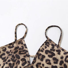 Double-Layered Leopard Print Sheer Tank Top