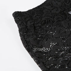 Gothic Lace High-Waisted Flare Pants