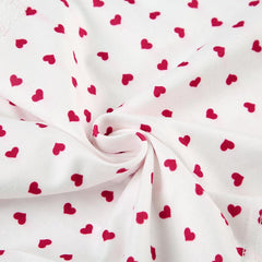 Camisola con ribete de encaje y estampado de corazones