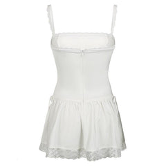 Lace Trim Corset Mini Dress